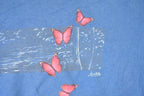 Vintage 1990s Butterfly Floral Graphic Print Collared Sweatshirt Mens L
