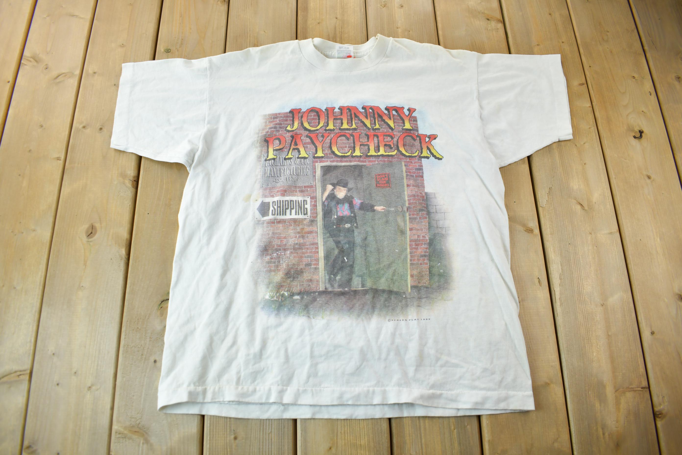 Vintage 1995 Johnny Paycheck Take This Job And Shove It Band T-shirt