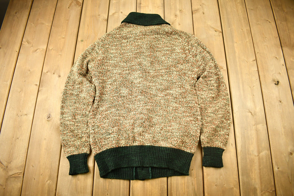Vintage 1970s Left Blank Cardigan Sweater