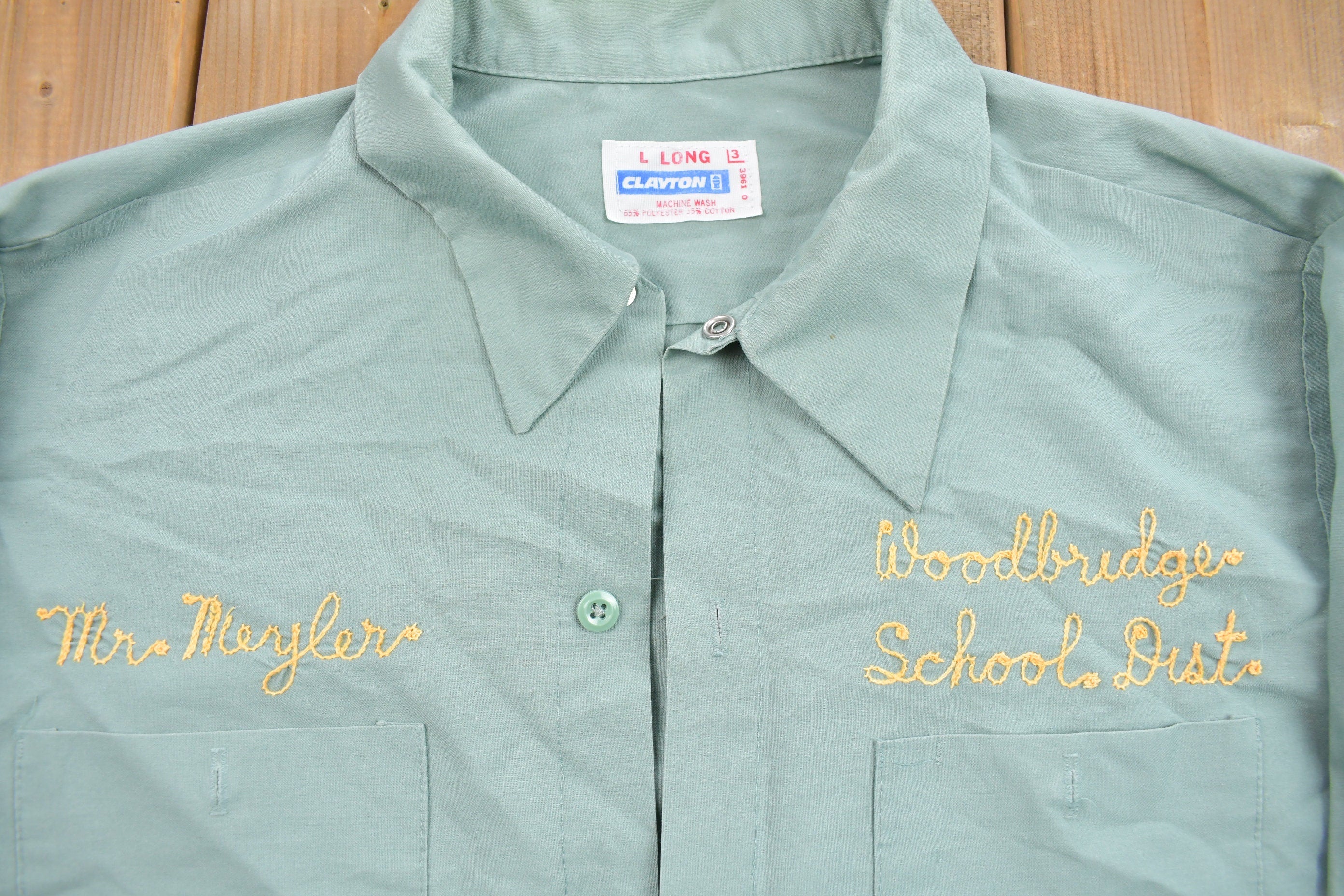 Vintage 1980s Woodbridge School District Button Up Shirt