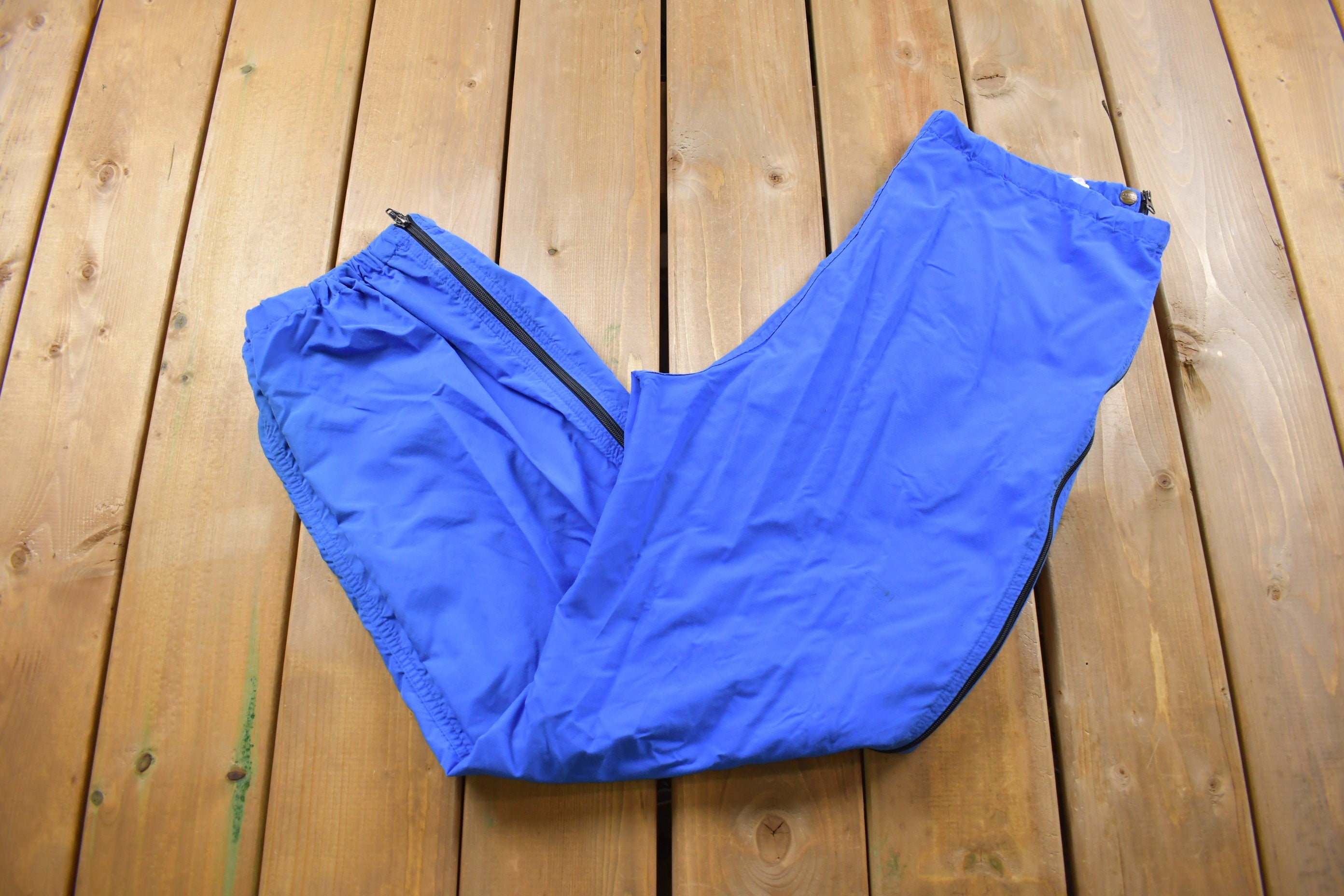 Vintage 1990's L.L Bean Track Pants W/ Full Leg Zippers 38 x 30 / Made in USA / American Vintage / Streetwear Fashion / Vintage Pants