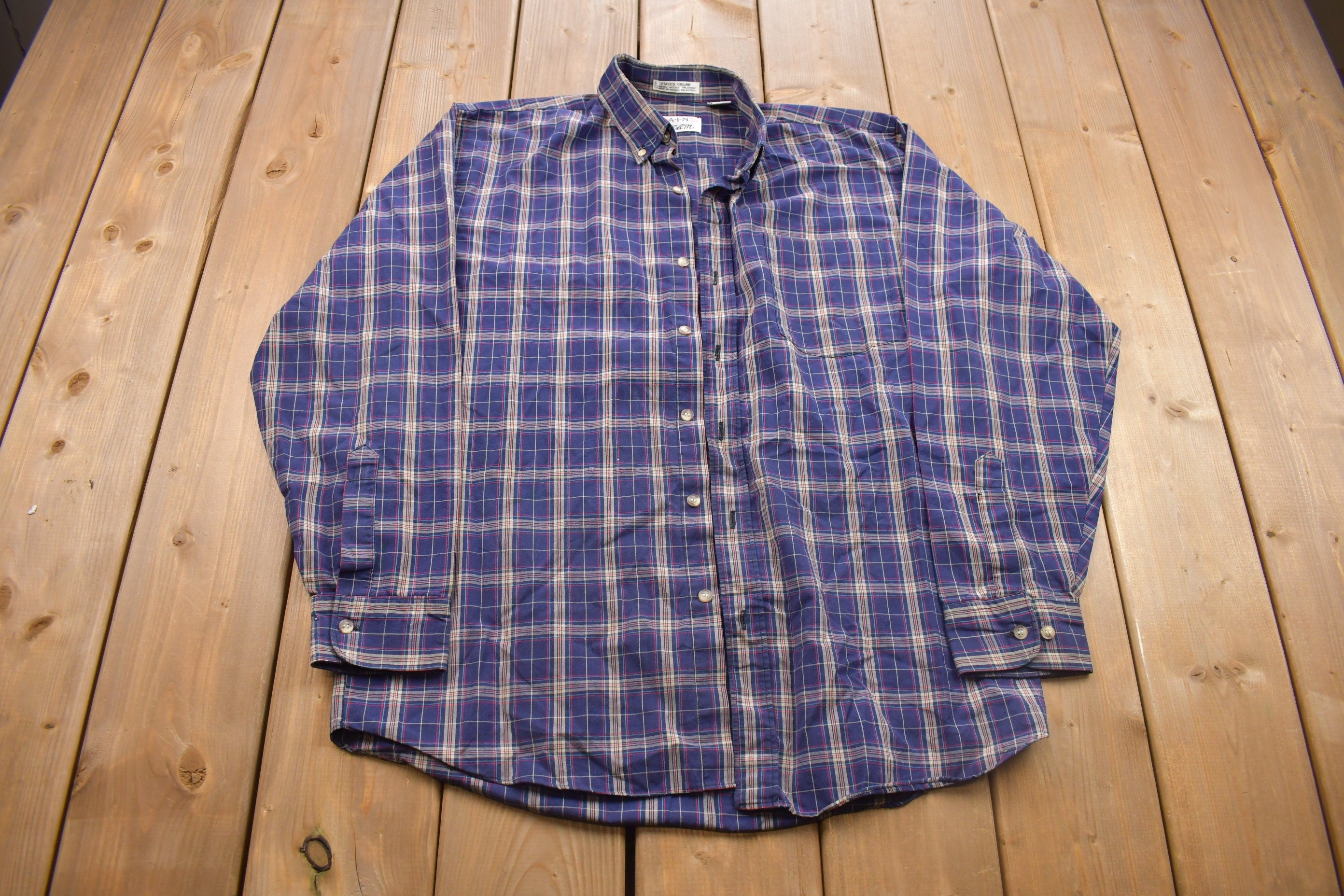 Vintage 1990s Main Stream Plaid Button Up Shirt