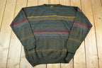 Vintage 1990s Knit Abstract Pattern Crewneck Sweater