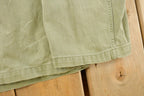 Vintage 1940s Military HBT Olive Drab Button Up Shirt Men's Medium /