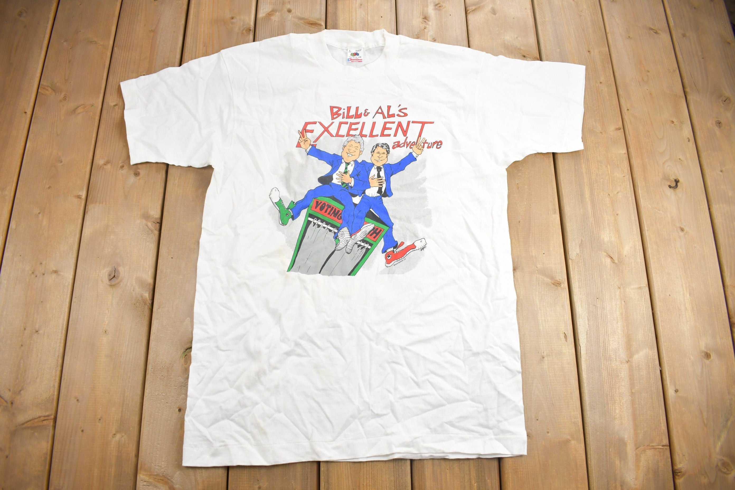 Vintage 1990s Presidential Candidates Graphic T Shirt