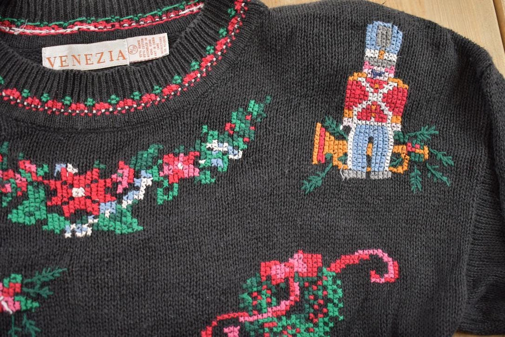 Vintage 1990s Knitted Christmas Crewneck Sweater