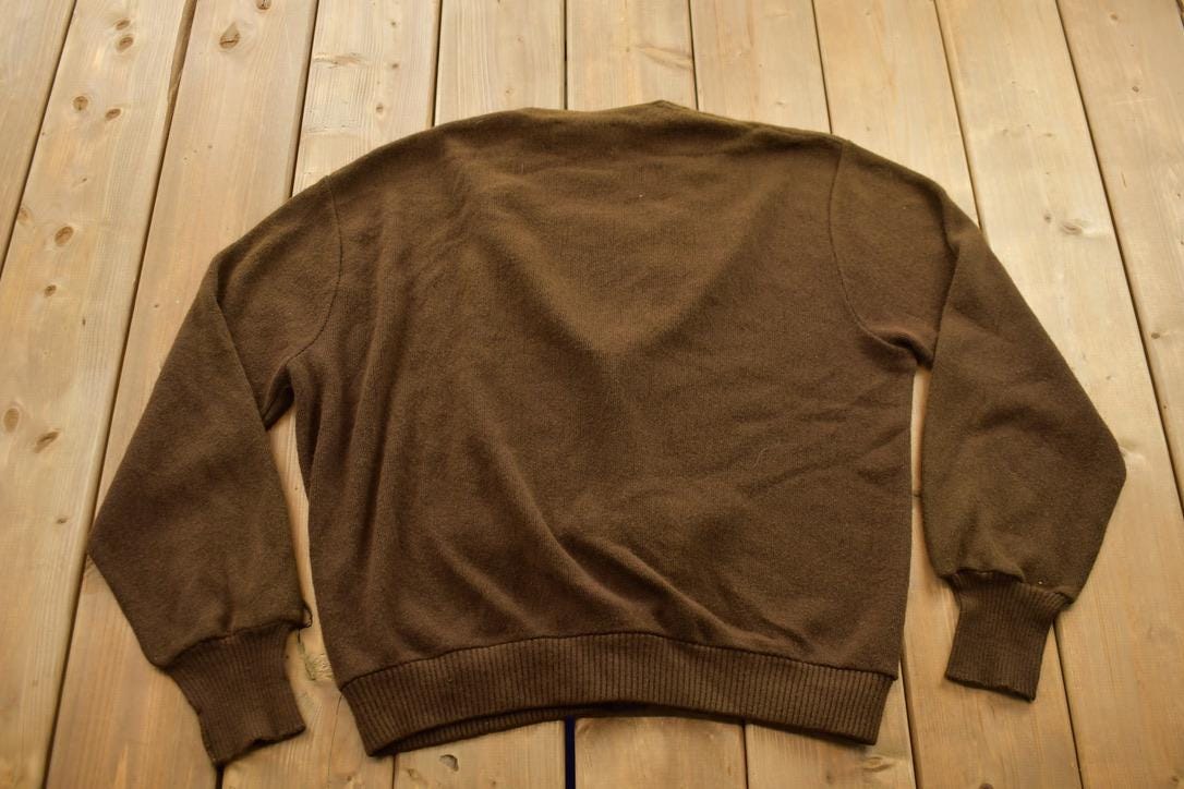 Vintage 1980s Arnold Palmer Robert Bruce Knit Cardigan Sweater