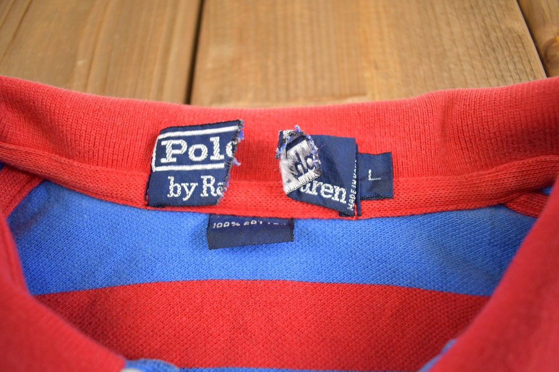 Vintage 1990s Ralph Lauren Striped Short Sleeve Button Up Shirt