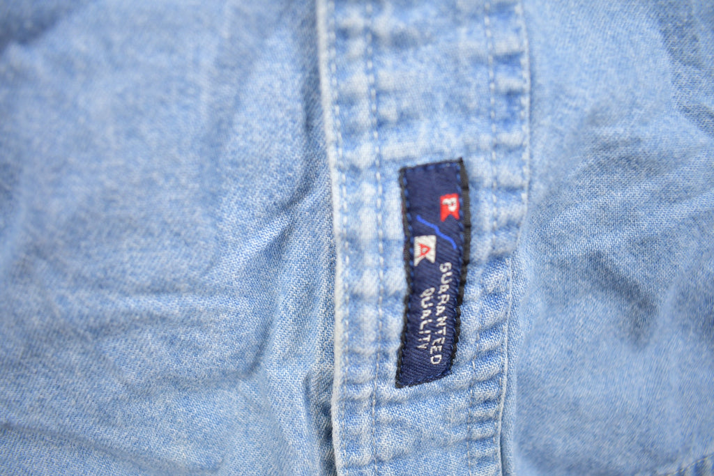 Vintage 1990s Port Embroidered Utah Denim Button Up Shirt