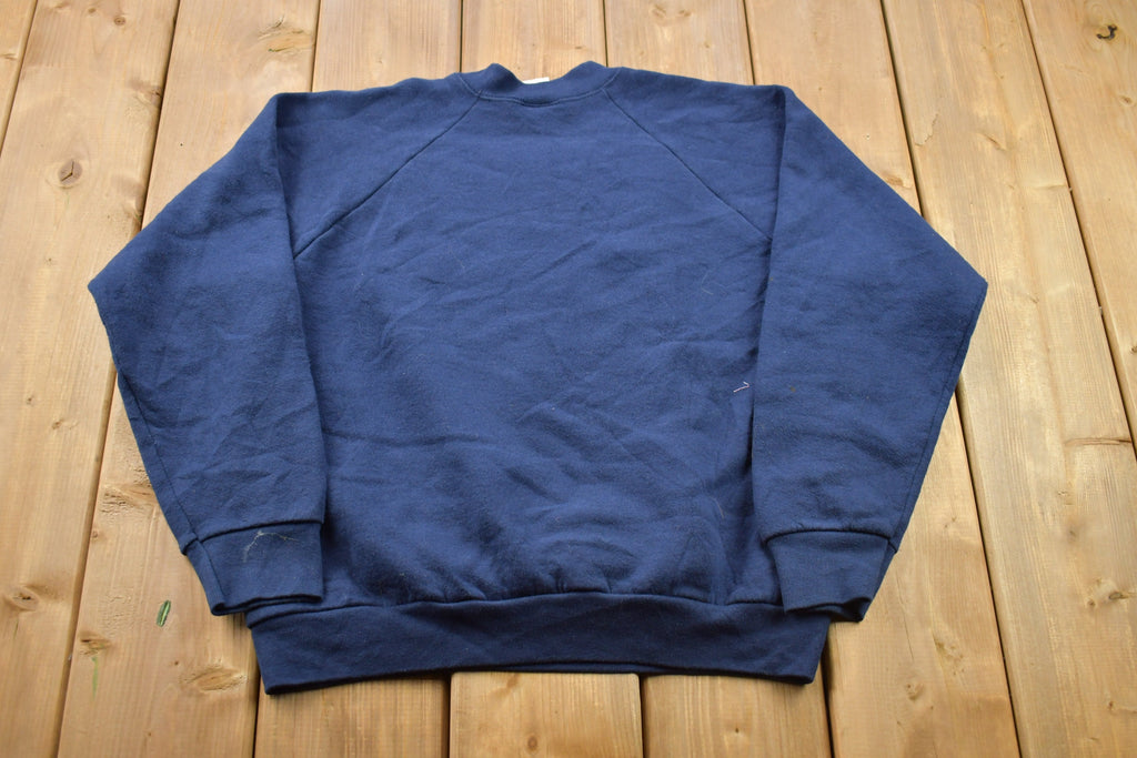 Vintage 1990s Blank Navy Blue Crewneck Sweatshirt