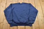 Vintage 1990s Blank Navy Blue Crewneck Sweatshirt