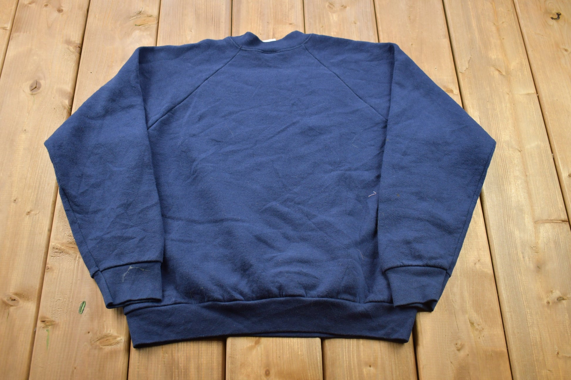 Vintage 1990s Blank Navy Blue Crewneck Sweatshirt