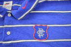 Vintage 1990s Nike Swoosh Embroidered Blue Polo T-Shirt