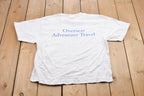 Vintage 1990s Overseas Adventure Travel Graphic T-Shirt