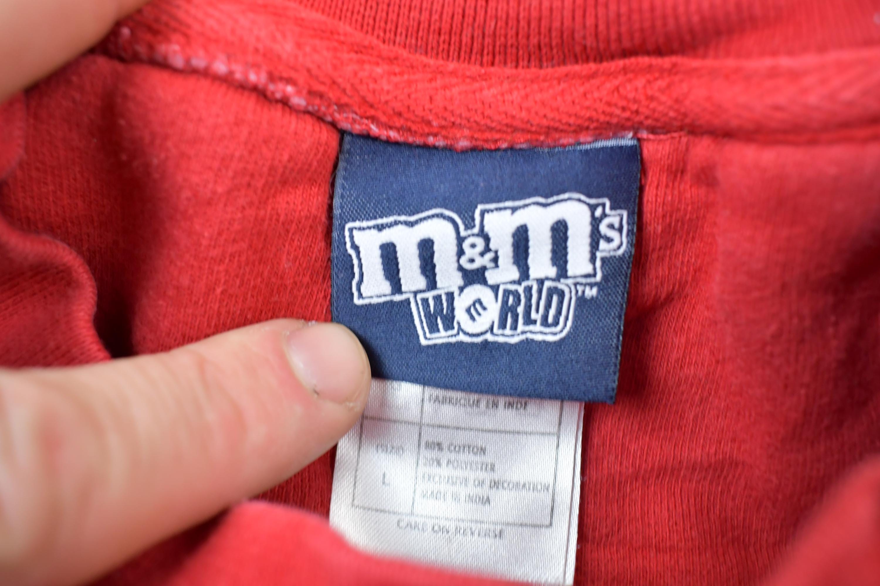 Vintage 1990s M&M Brand Crewneck Sweatshirt / 90s Crewneck / Made In USA / Streetwear / Embroidered Heavy Cotton