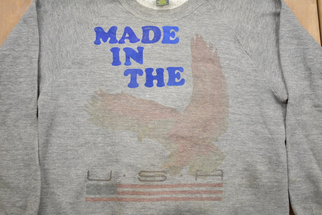 Vintage 1990s Made In USA Eagle Crewneck Sweatshirt
