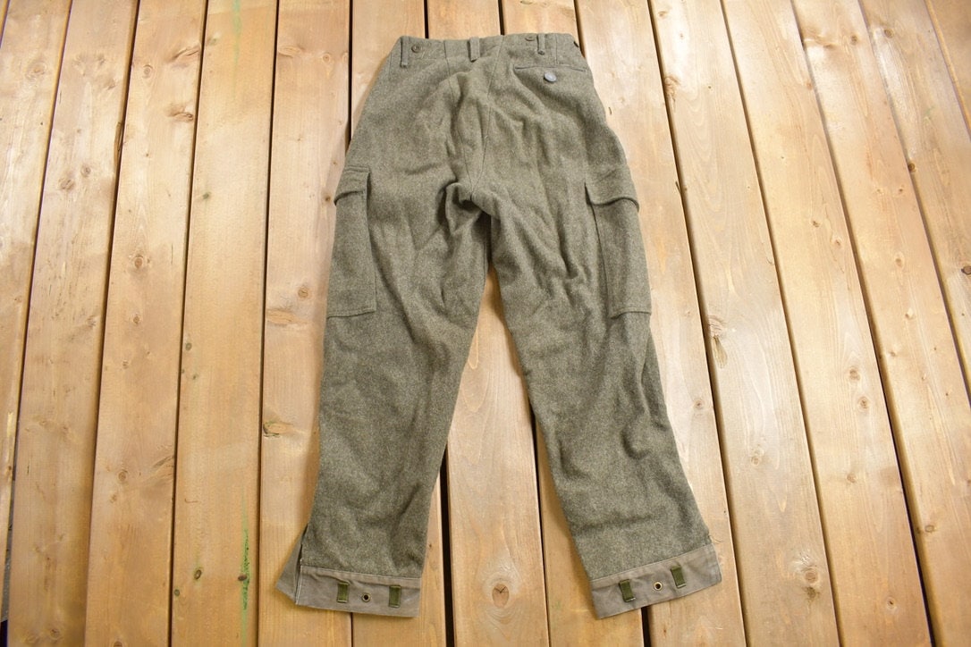 Vintage 1973 Swedish Army CBV Cargo Pants Size 27 x 28.5