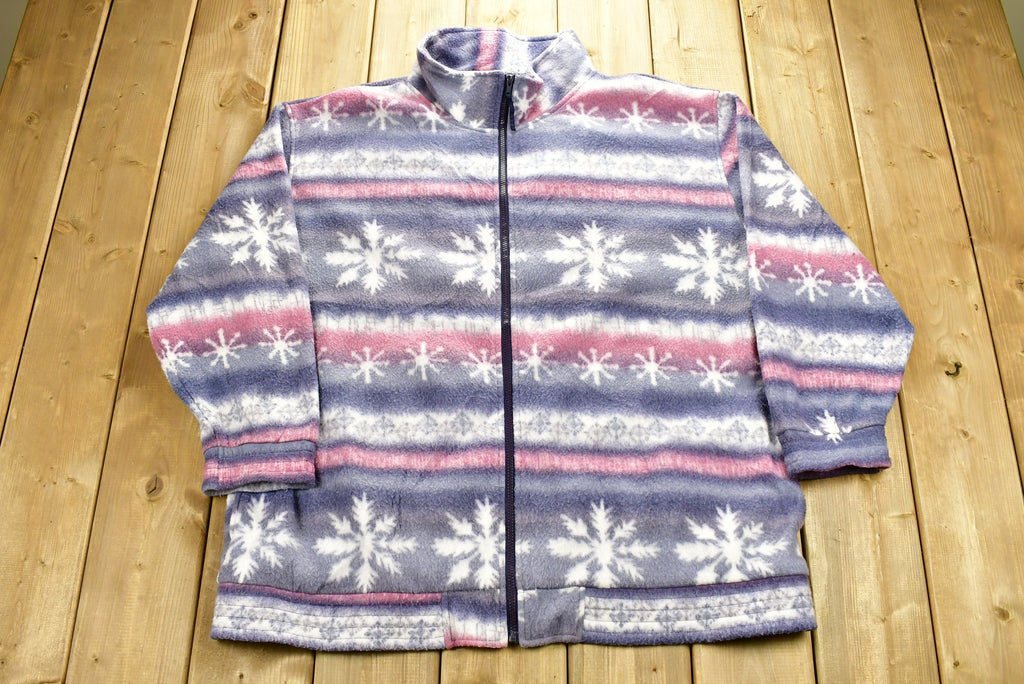 Vintage 1990s All Over Graphic Fleece Sweater