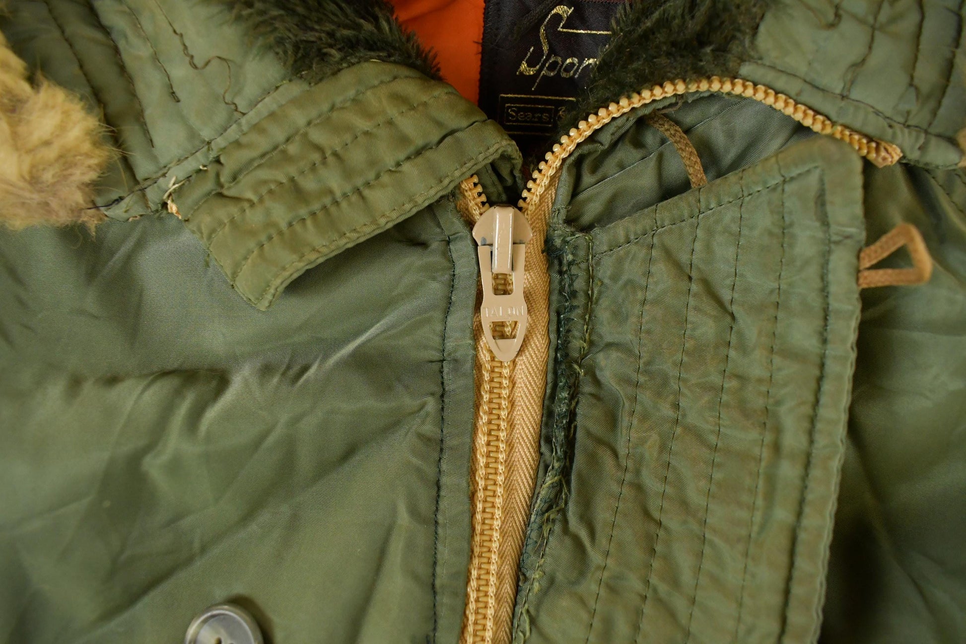 Vintage 1970s Sears N-3B Snorkel Parka Jacket Men's Large