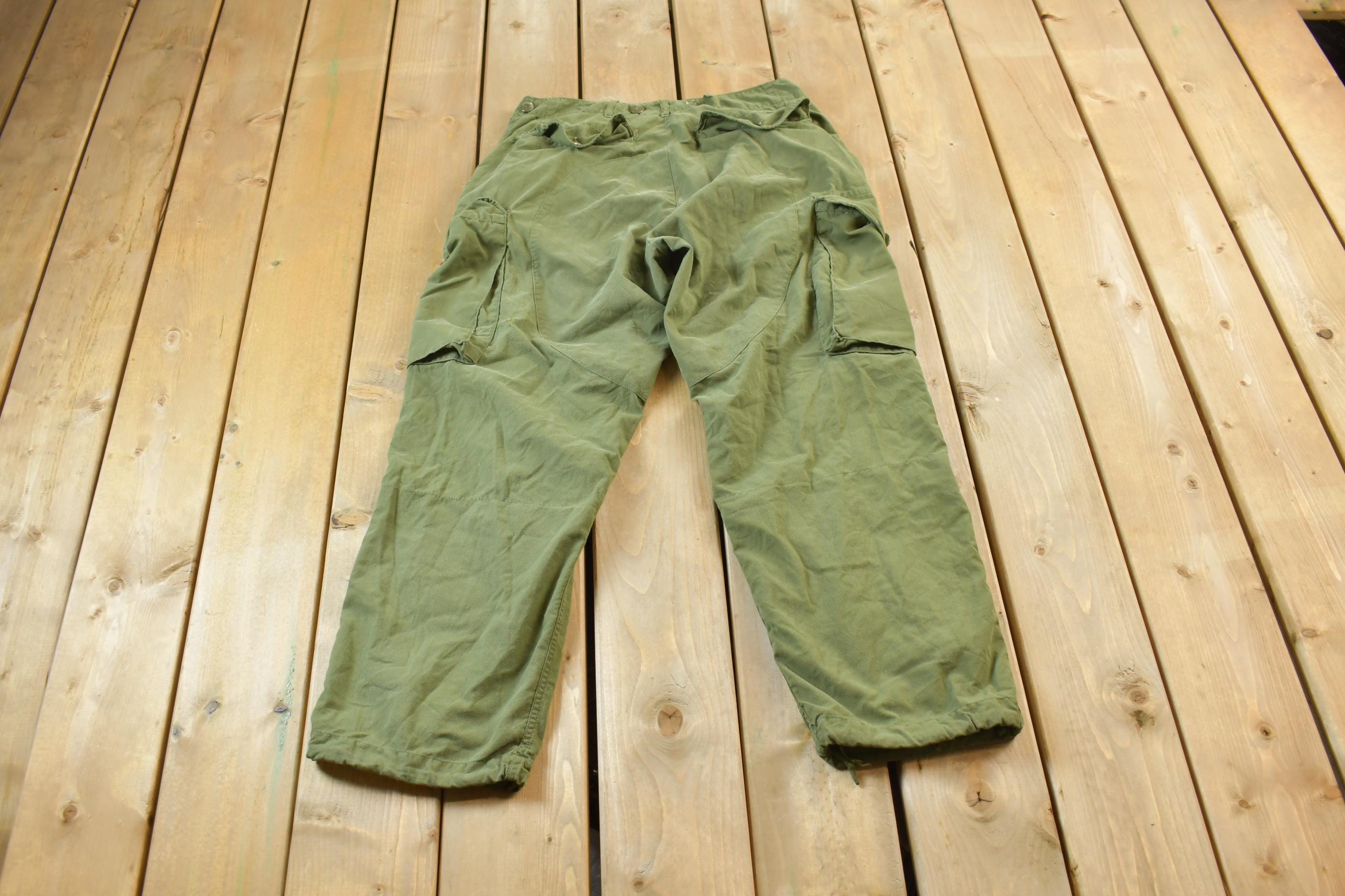 Vintage 1971 OG 107 Military Cargo Field Trousers Size 32 x 31