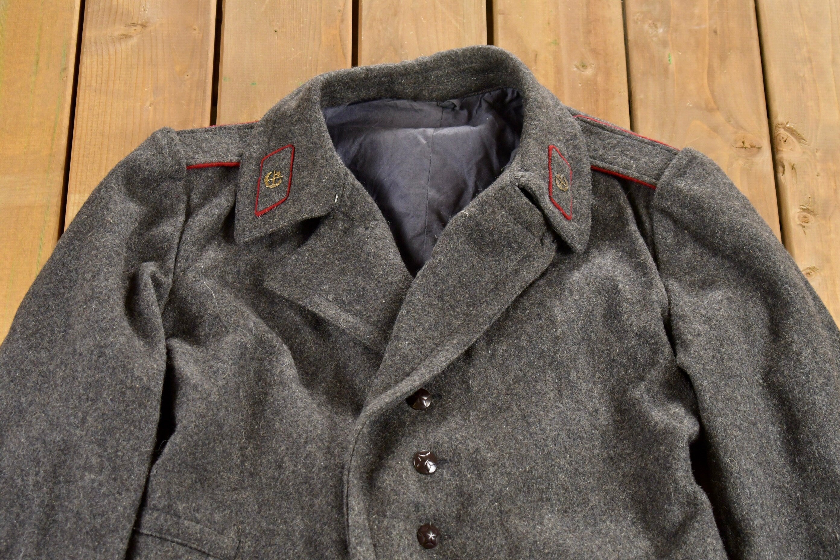 Vintage 1950s Military 100% Wool Jacket