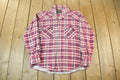 Vintage 1970s Fruit Of The Loom Flannel Button Up Shirt Men's Medium