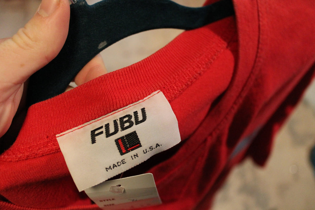 Vintage 1990s FUBU Jeans Company Long Sleeve T-Shirt / Hip Hop Apparel / 90s / Y2K / Made In USA