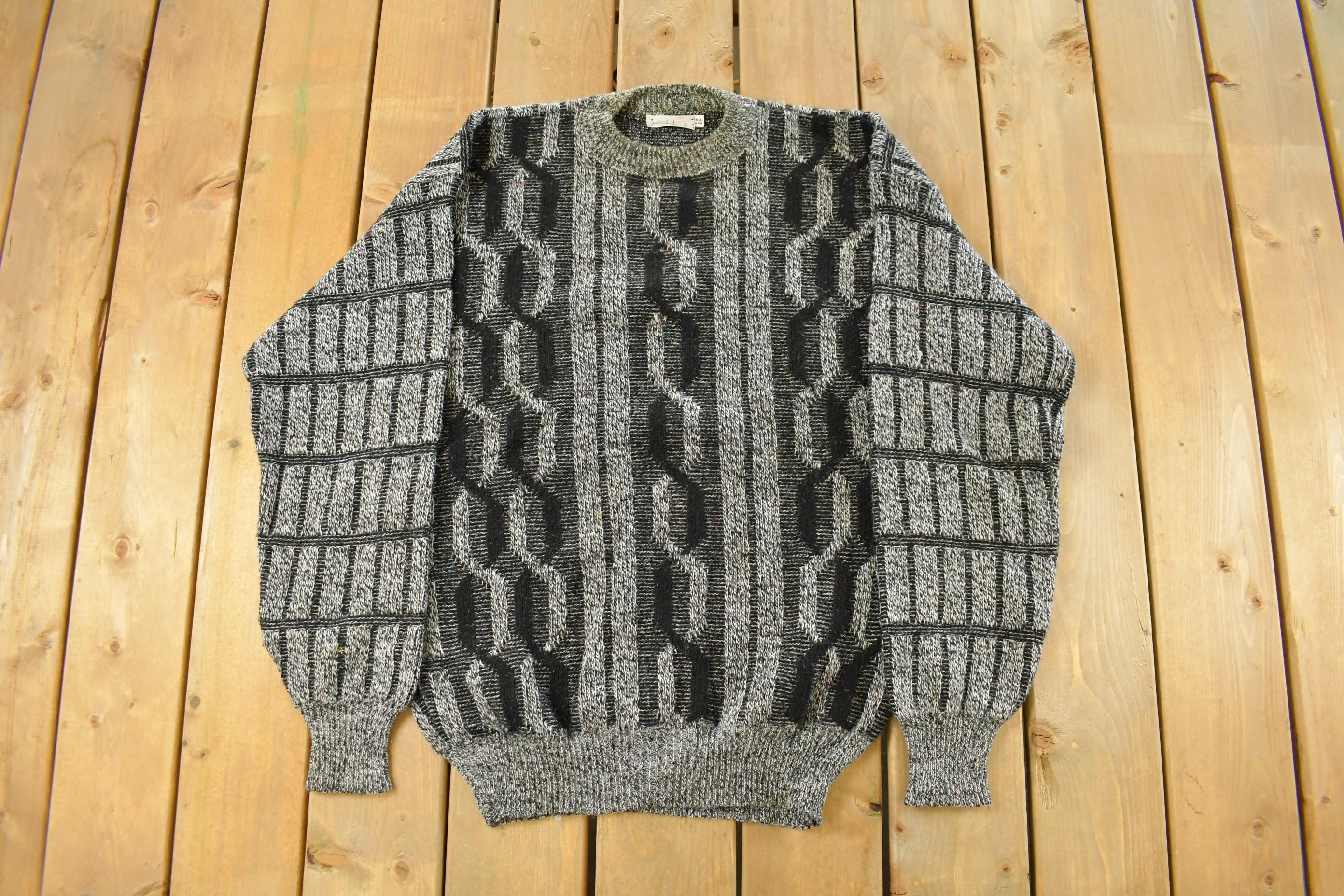Vintage 1990s J.J. Cochrane Knit Crewneck Sweater Men's 2XL