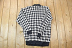 Vintage 1990s Donagain Knit Crewneck Sweater  90s Crewneck  Made In USA  Preppy Abstract