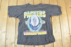 Vintage 1990s Green Bay Packers Super Bowl XXX1 Champions NFL Graphic T-Shirt
