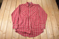 Vintage 1990s Plains Western Wear Plaid Button Up Shirt Size LT
