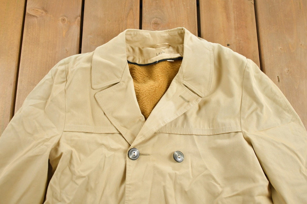 Vintage 1980s Lined Overcoat Jacket