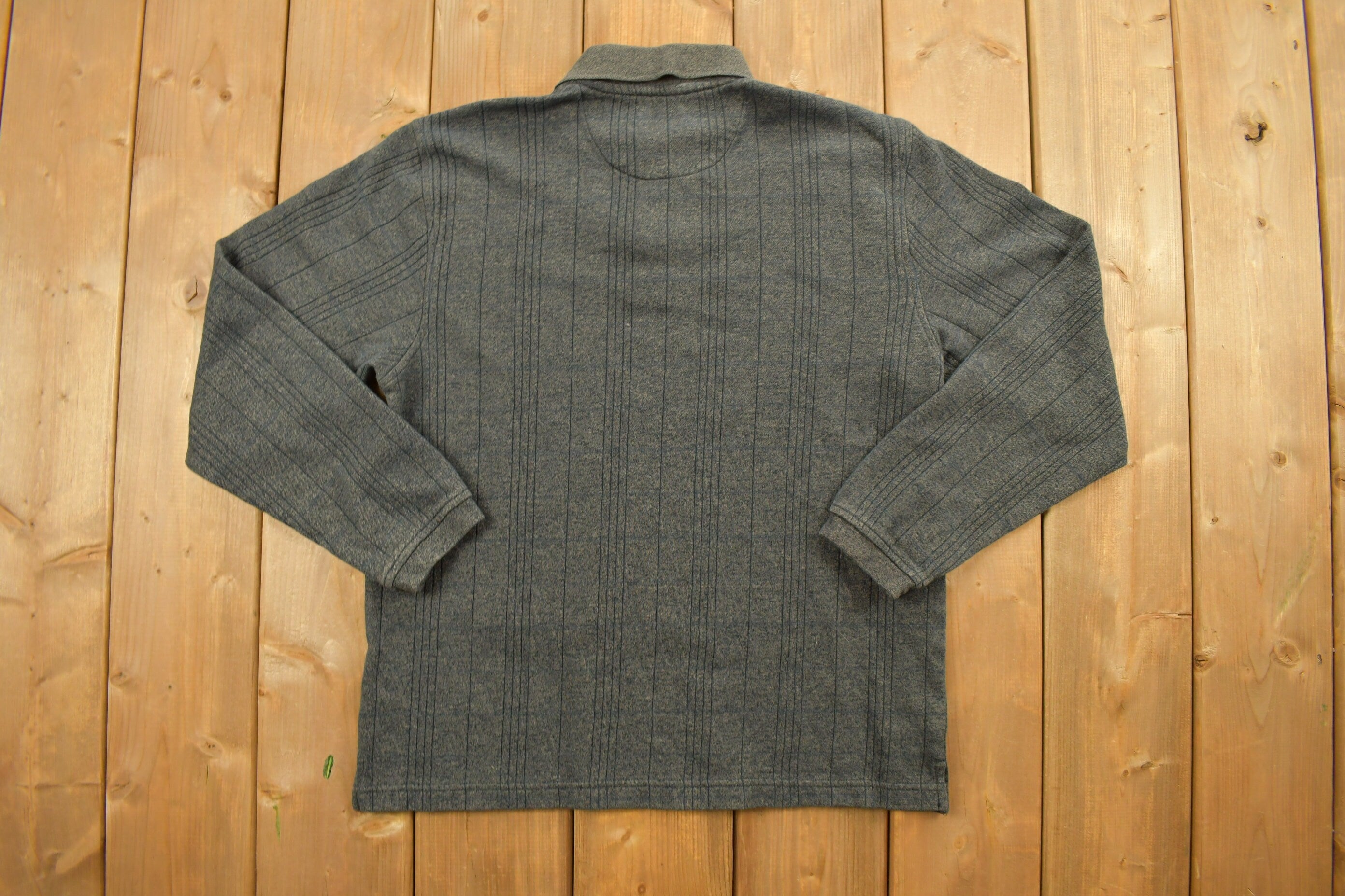 Vintage 1990s Arrow Striped Long Sleeve Button Up Shirt