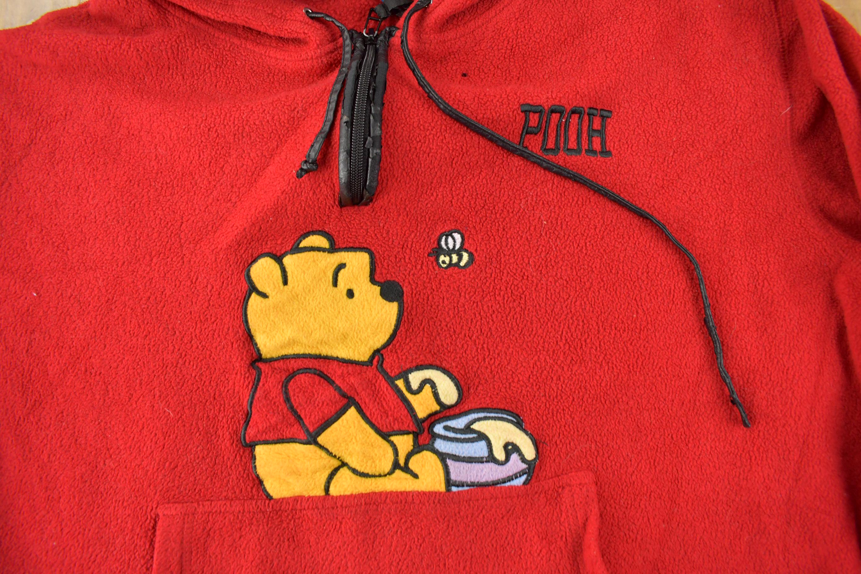 Vintage 1990s Winnie The Pooh Disney Tigger Quarter Zip Fleece Sweatshirt