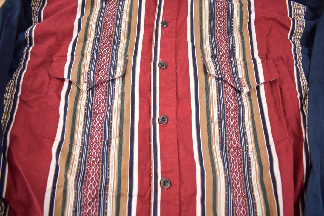 Vintage 1980s Panhandle Slim Blank Button Up Shirt Made In USA