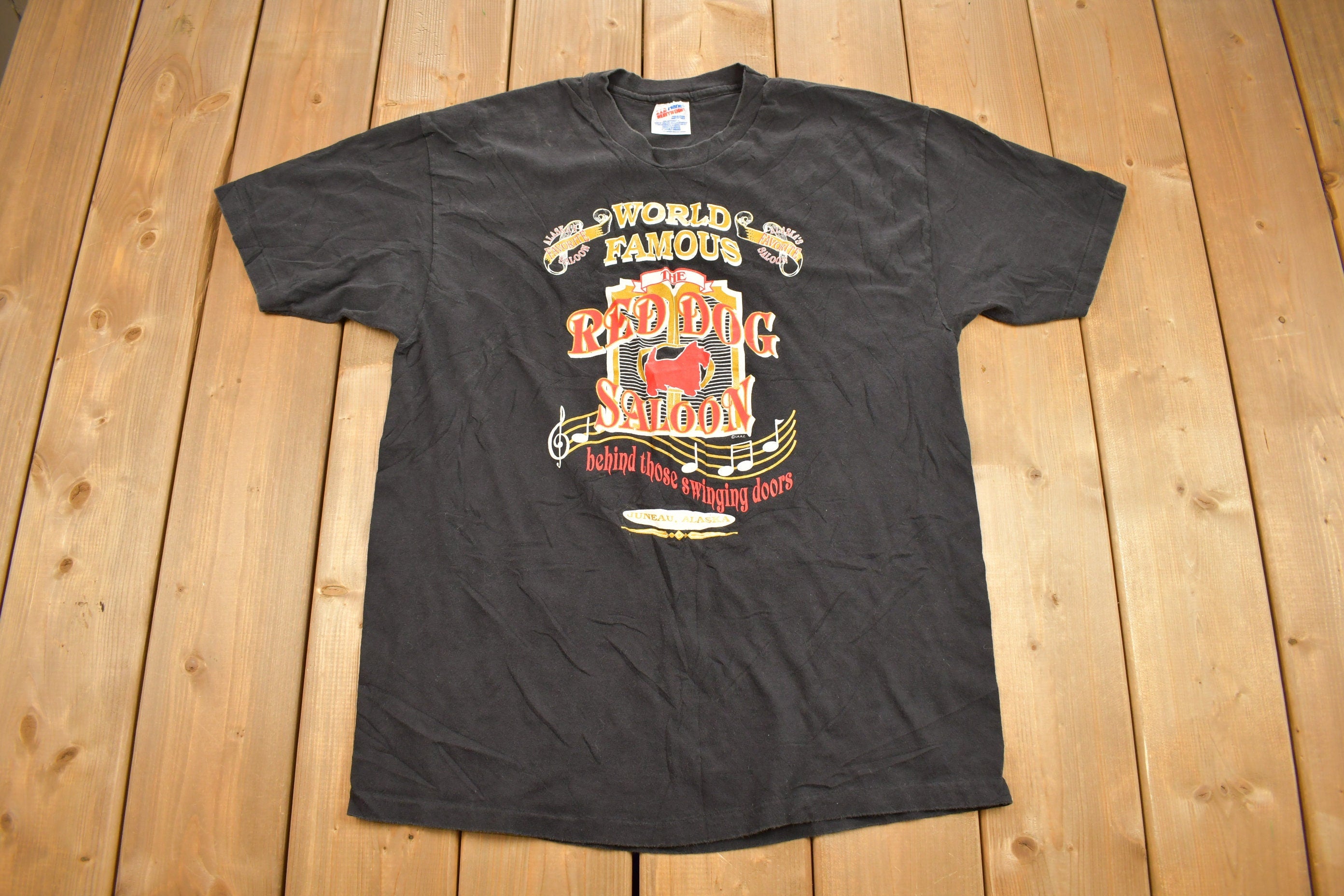 Vintage 1990s Juneau Alaska Red Dog Saloon Souvenir T Shirt