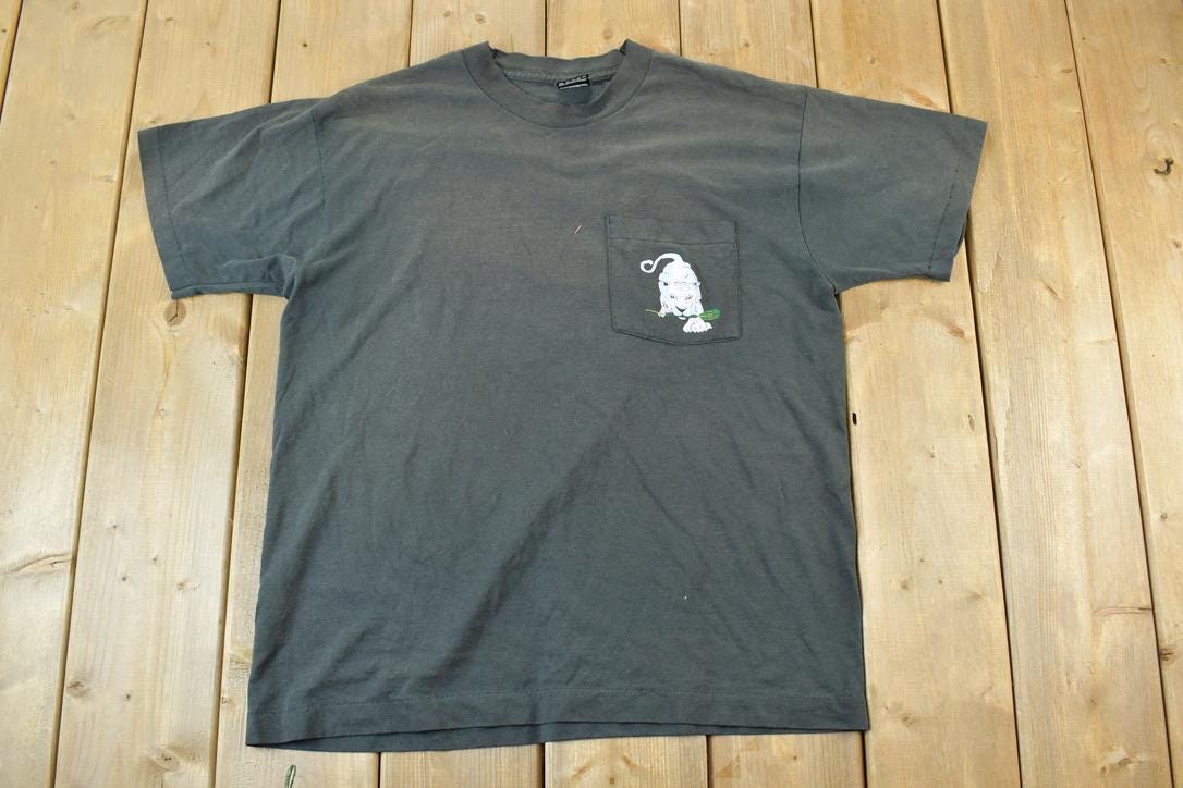 Vintage 1980s Panther Rose Single Stitch Graphic Print T-Shirt