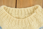Vintage 1970s Beige Nordic Knit Sweater Apres Ski