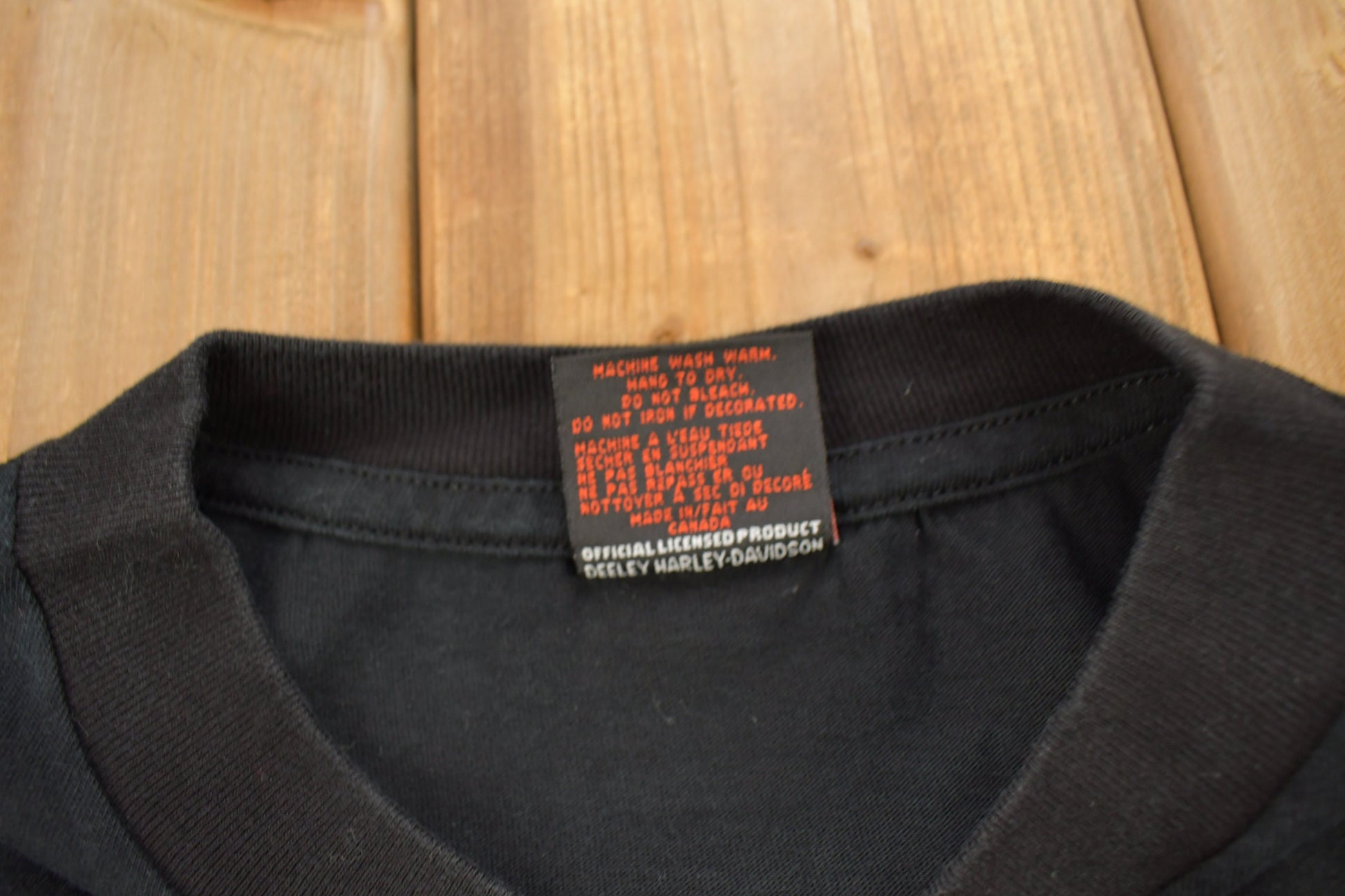 Vintage 1990s Pete's Sales & Service Harley Davidson Pembrooke Ontario Canada T-Shirt