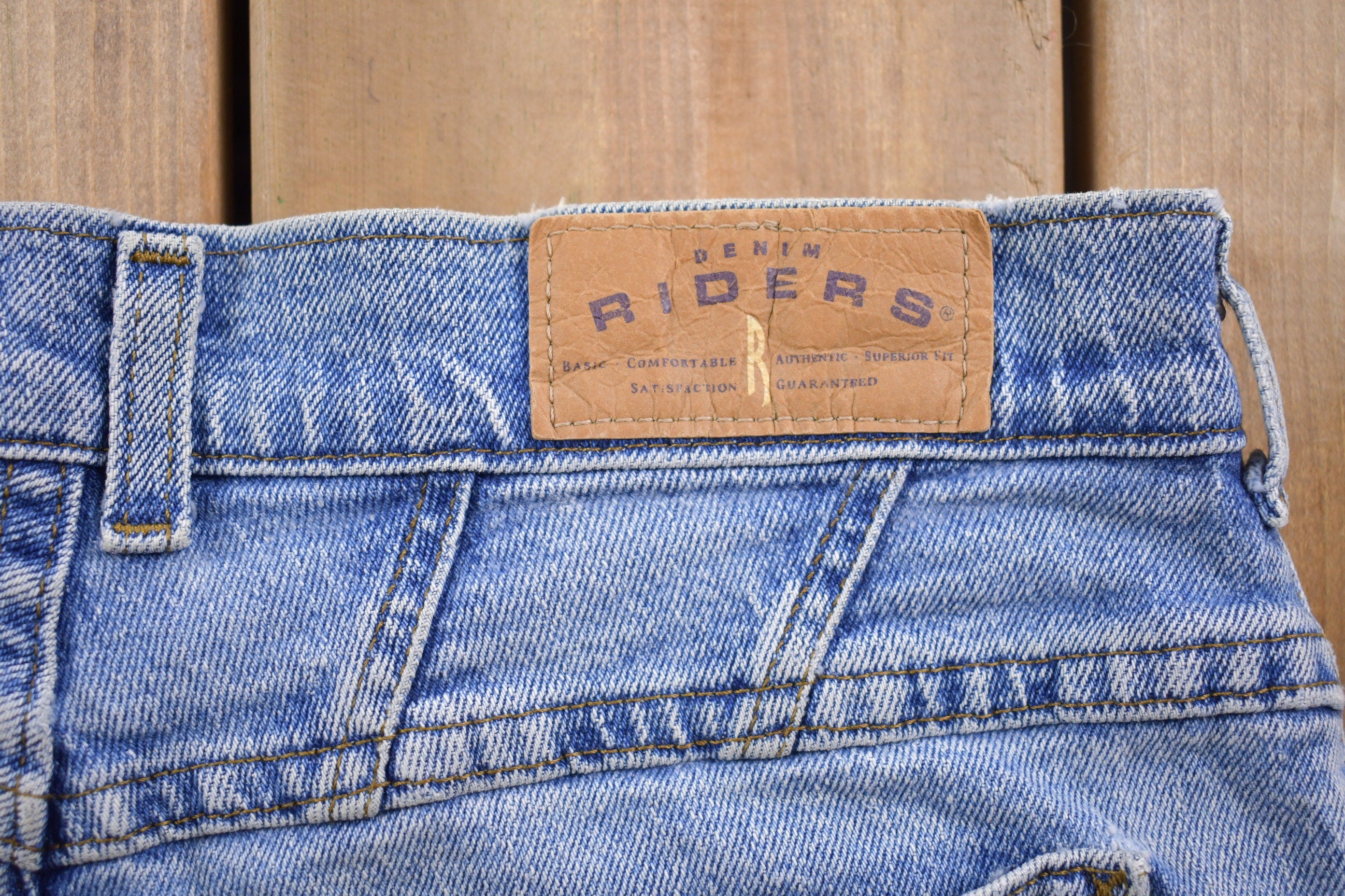 Vintage 1990s Riders Blue Denim Jean Shorts 30 x 7