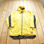 Vintage 1990s Nike Long Yellow Embroidered Jacket Big Swoosh