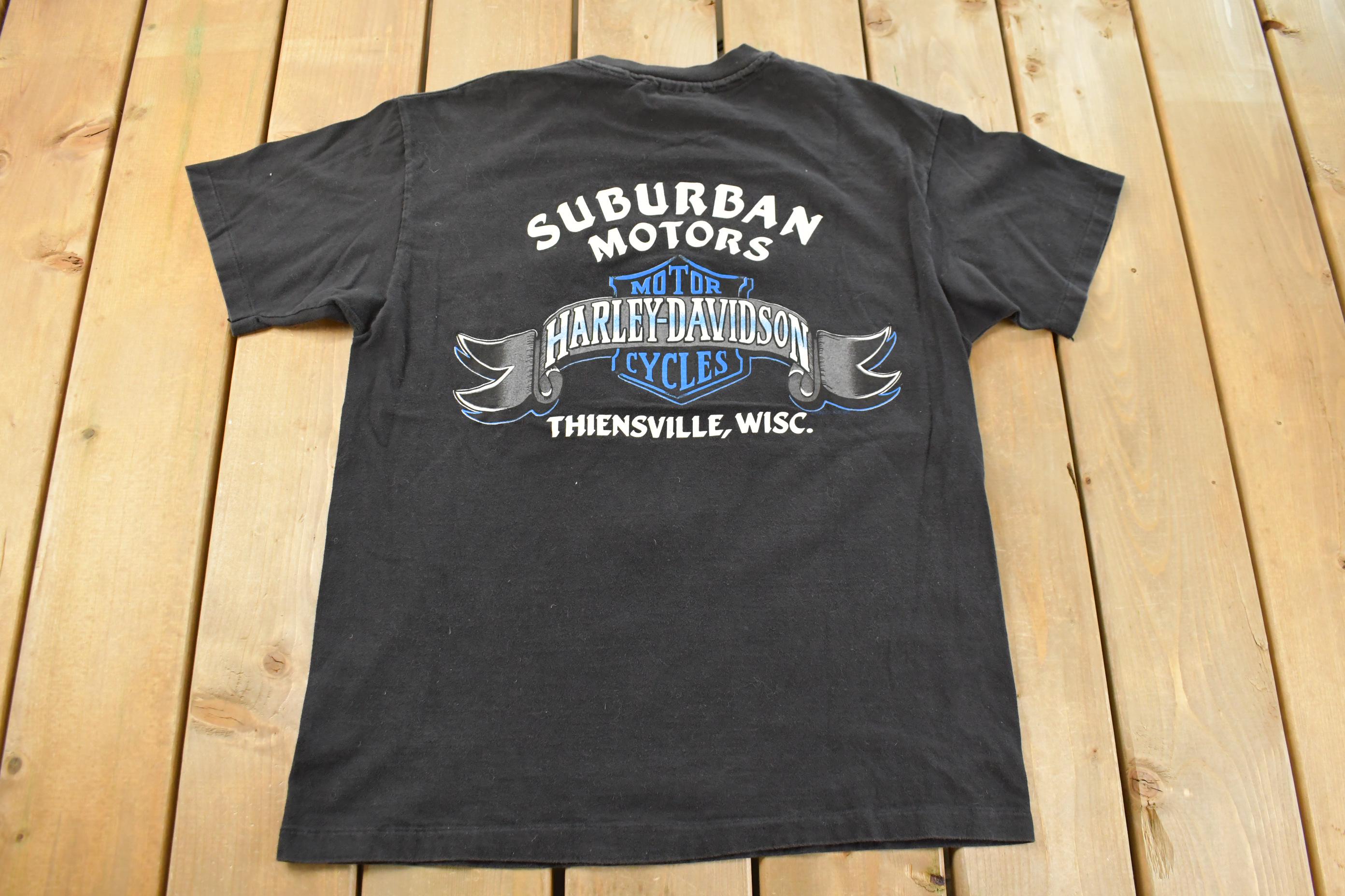 Vintage 1990s Harley Davidson Motorcycles World Class Engines T-Shirt Men's Large
