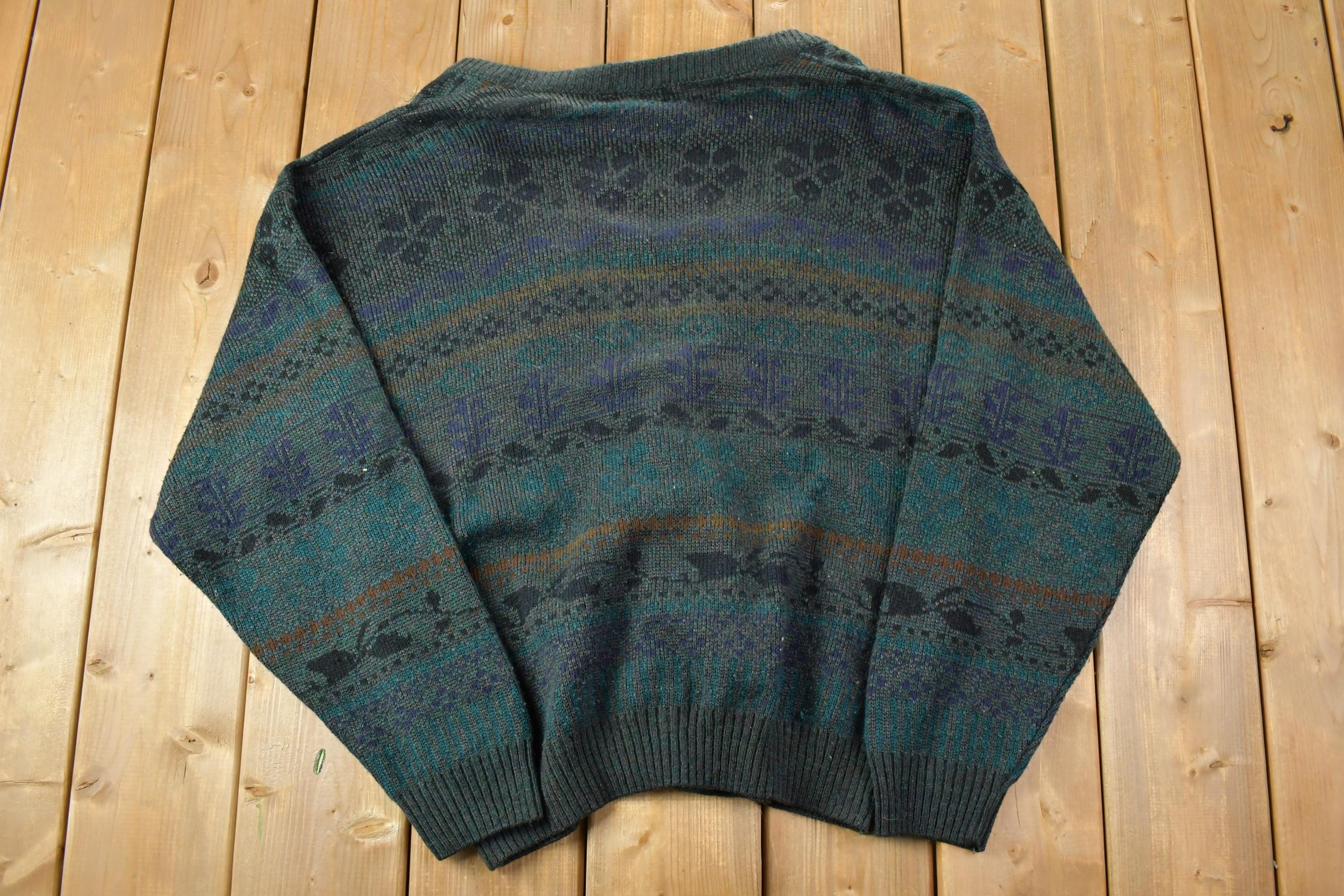 Vintage 1990s North Country Knit Cardigan Sweater