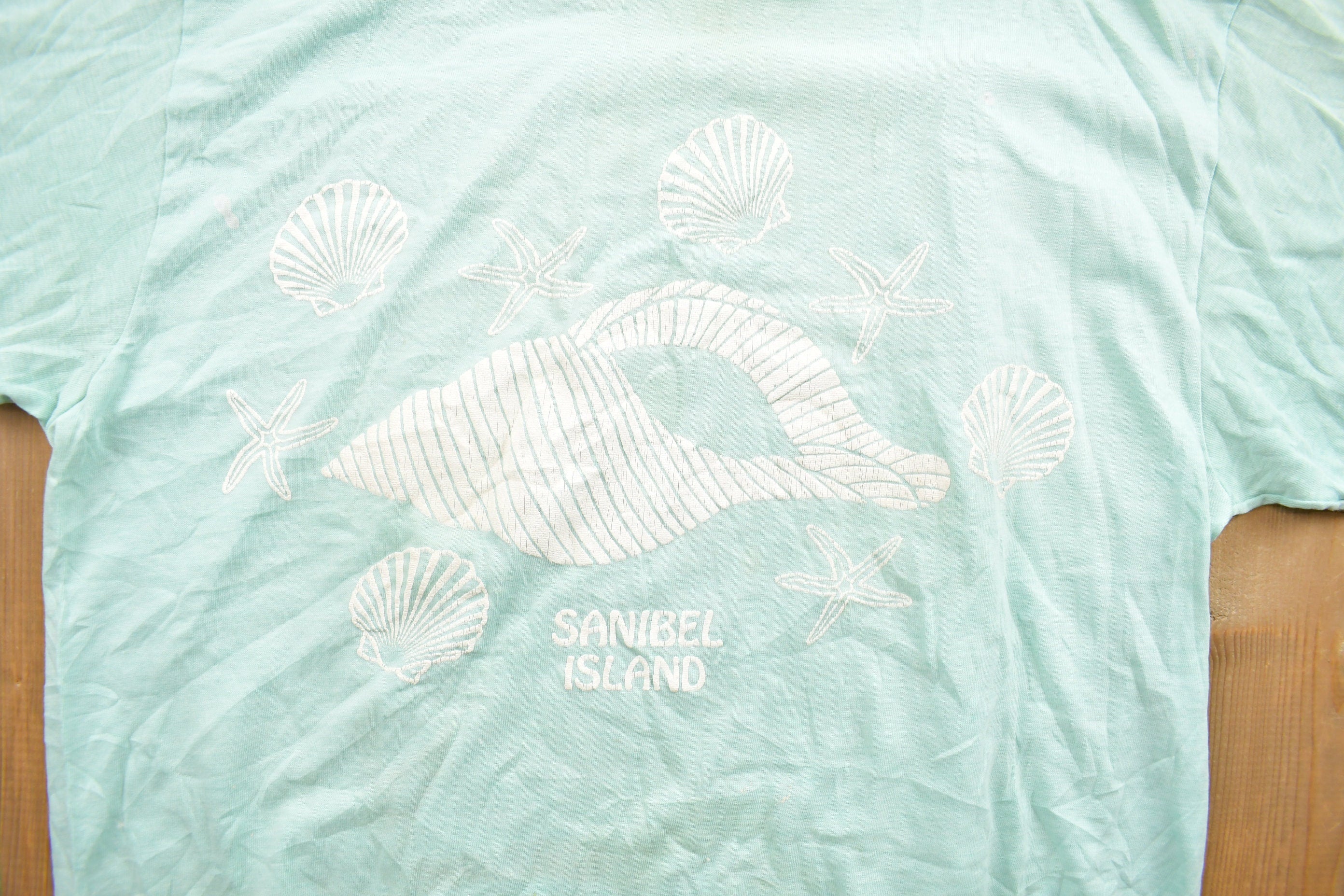 Vintage 1990s Sanibel Island Shells Souvenir T Shirt