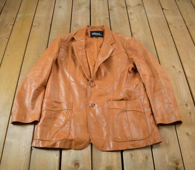 Vintage 1980s Wilson Suede & Leather Silk Lined Coat