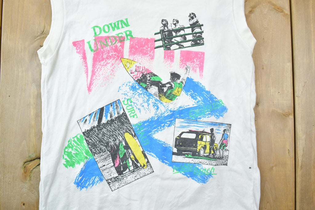 Vintage 1990s Down Under Surf Maui Souvenir T-Shirt  Streetwear  Made In USA  Vacation Tee  Travel T Shirt