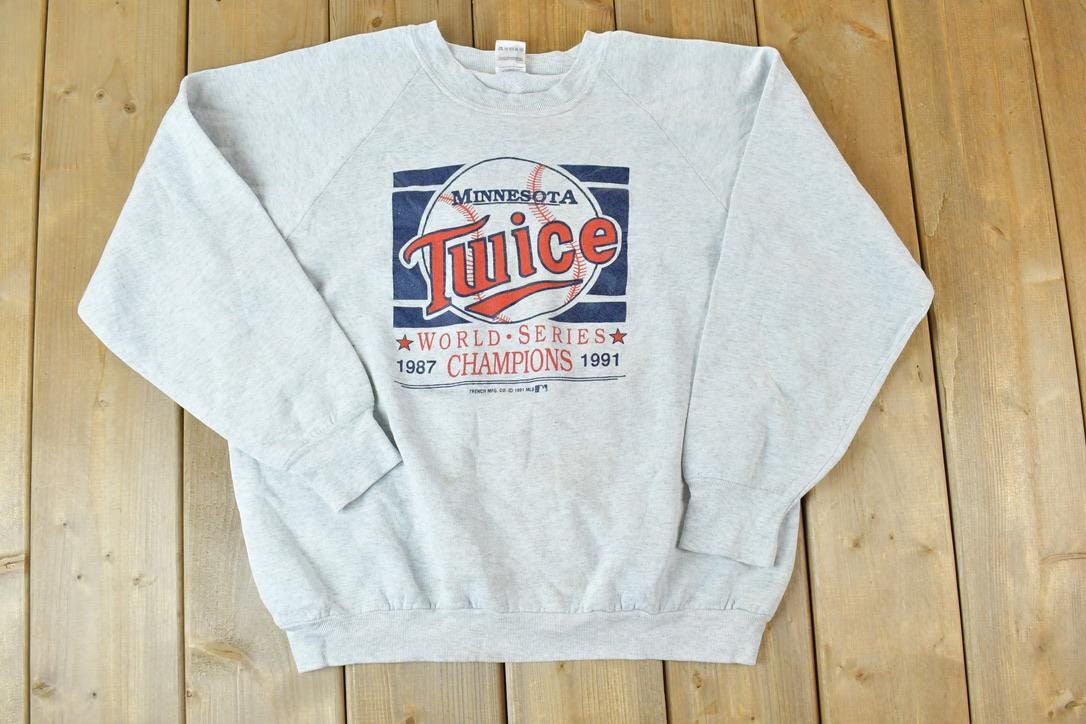 Vintage 1991 Minnesota Twice World Series Champions MLB Crewneck Sweatshirt