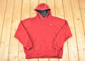 Vintage Y2K Nike Embroidered Mini Swoosh Hoodie Sweatshirt Men's L