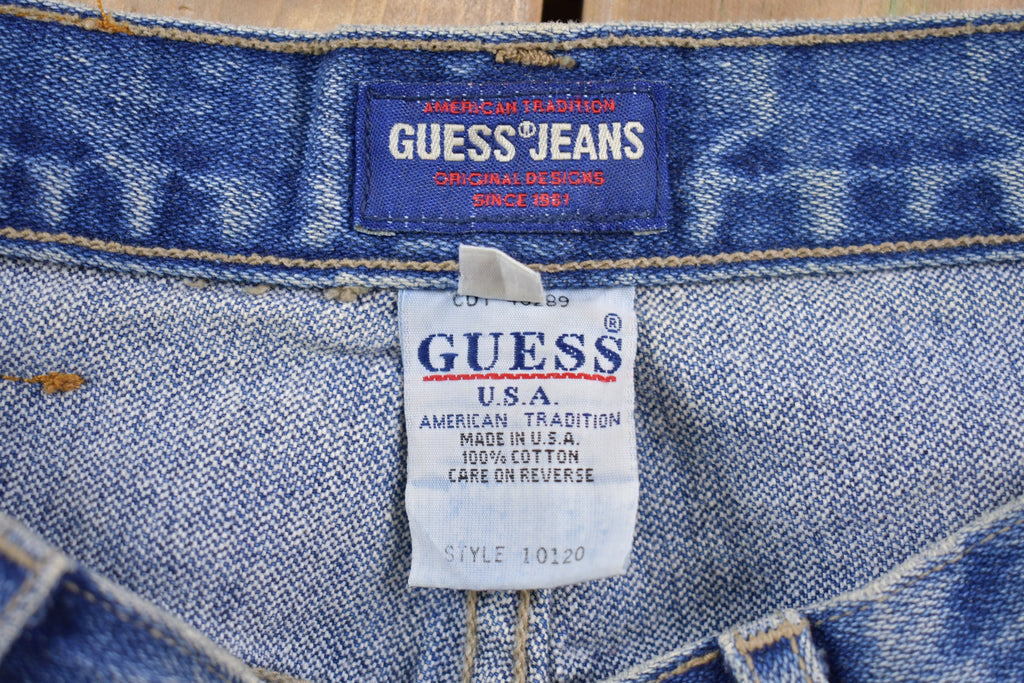 Vintage 1990's Guess Jeans Blue Denim Pants 32 x 34