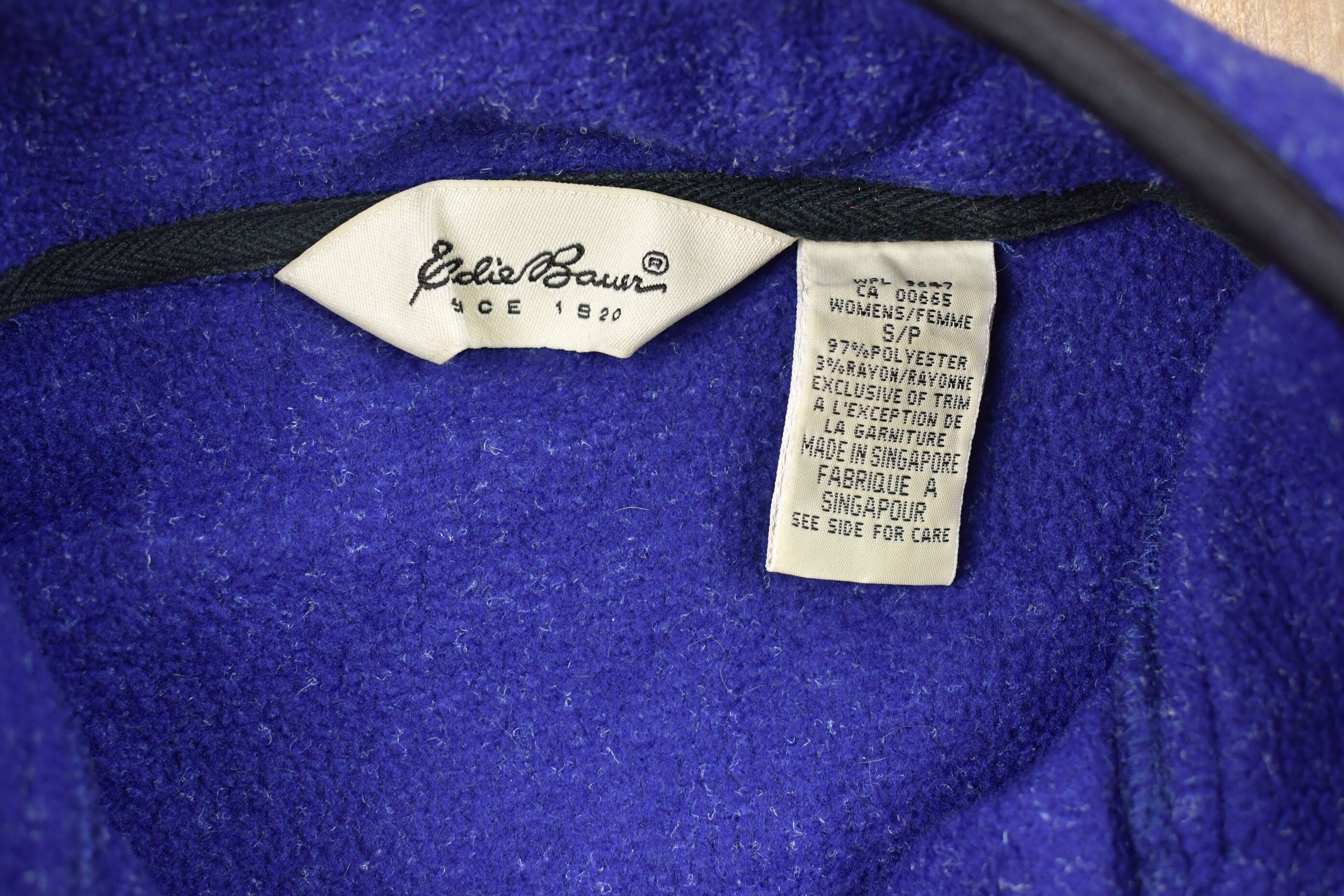 Vintage 1990s Eddie Bauer Quarter Zip Fleece Sweater  Sportswear  90s Fleece Sweater  Streetwear  Athleisure  Hiking